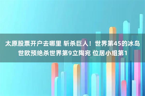 太原股票开户去哪里 斩杀巨人！世界第45的冰岛世欧预绝杀世界第9立陶宛 位居小组第1