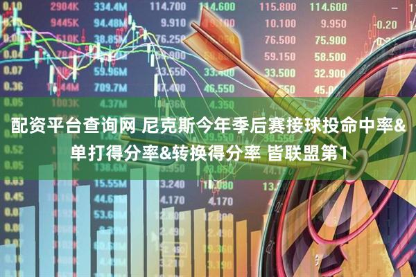 配资平台查询网 尼克斯今年季后赛接球投命中率&单打得分率&转换得分率 皆联盟第1